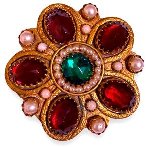 Vintage Beauty Compact made in France Makeup Powder